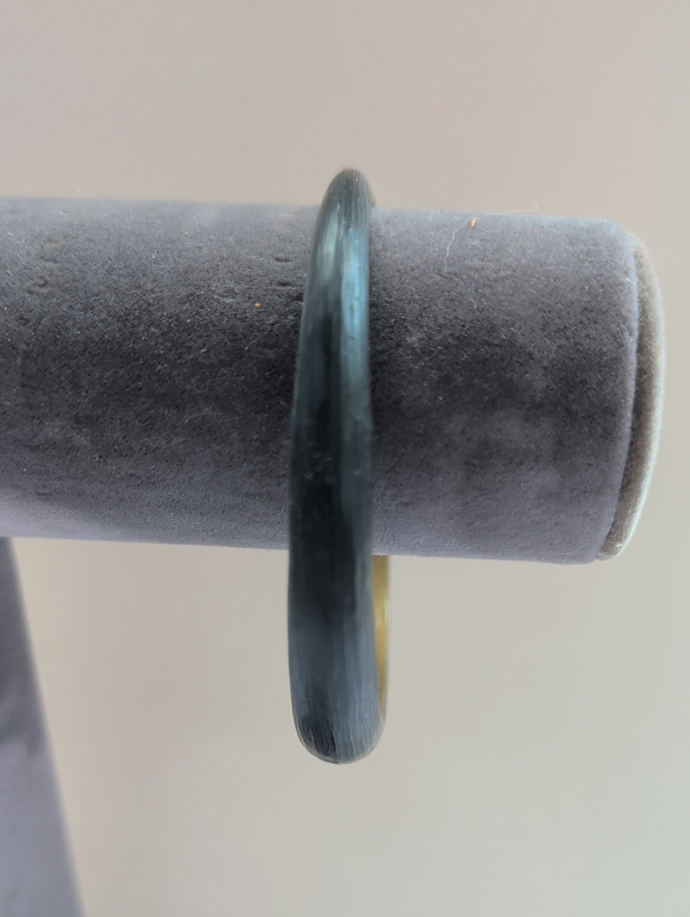Alexis Bittar black lucite tapered bangle